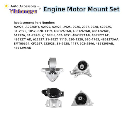 Engine Motor Mount Kit for Town Country/Grand Caravan 2001-2007 - size: Town&Country 2001-2007 3.3L 3.8L