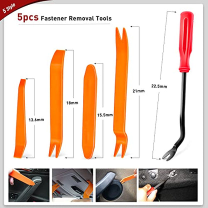 Nilight 189PCS Bumper Retainer Clips with Fastener Remover Car Plastic Rivets Fasteners Push Retainer Kit -Door Trim Panel Clips for Toyota Lexus,2 Years Warranty - color: 189Pcs Clips +Remover