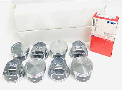 Set of (8) Pistons & Moly Rings Kit Chevy 5.3L LS1 Silvolite Hypereutectic Pistons 1999-2003 Dish Top 3.780" Standard Bore Diameter