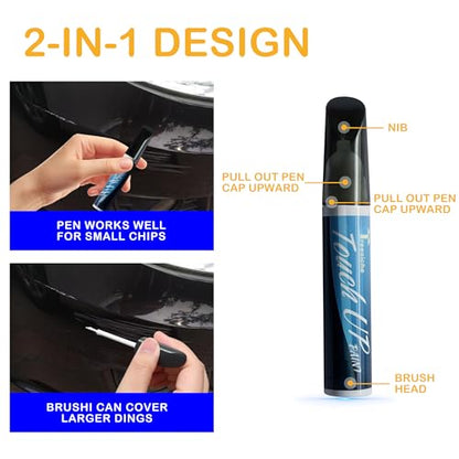 G1 Shadow Black Touch Up Paint for Ford Exact Match - color: Shadow Black(G1)