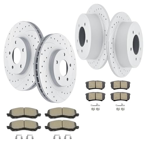 Acinoparts Front & Rear Brake Kit for Chrysler 200 Sebring Jeep Patriot - size: HMBK5303853036