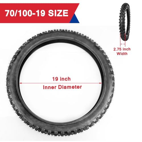 Dirt Bike Rear 90/100-16 3.25/3.50-16 Front 70/100-19 2.75/3.00-19 Tire and Inner Tube for 150cc KX100 KLX140 TTR125 CRF150 XR100 RM85L RM100 Baja DR125 Pit Bike Off Road Motocross Motorcycle