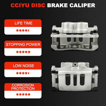 cciyu Front Left & Right Disc Brake Calipers Assembly 18B4841 18B4840 - size: Front[18B4841+18B4840]