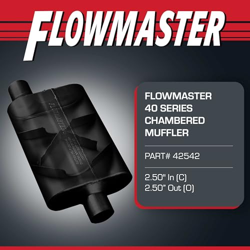 Flowmaster 40 Series Chambered Muffler – 2.50" Center In / 2.50" Offset Out - color: Center In / Offset Out
