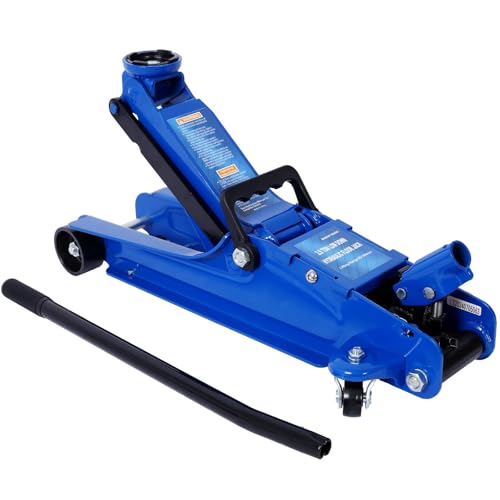 2.5 Ton Heavy-Duty Hydraulic Floor Jack, 5,000LB Capacity Low Profile Steel Jack with Single Piston Lift Pump for Car Truck SUV, Lifting Range 3.5"-14.50" - size: 2.5 Ton
