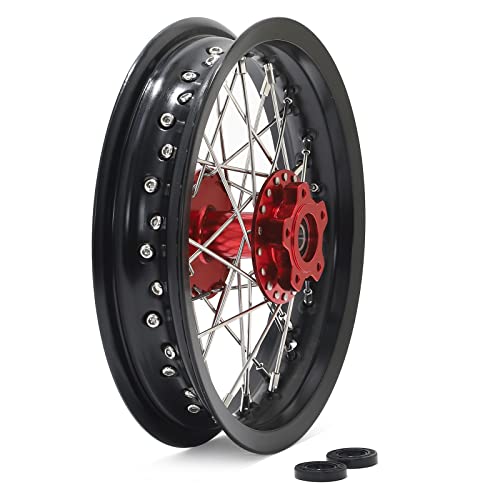 TOFR CNC 12"x2.15" Rear Wheel Rim for Sur-ron Surron Light Bee X LBX - color: Red, size: 12" Rear