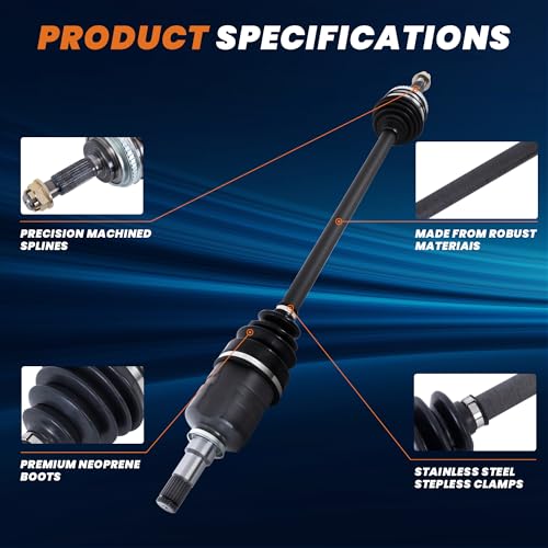 KUIPERAUTO 1Pc Front Driver Side CV Axle Assembly, Left Drive Shaft Replacement for for Toyota Yaris 1.5L 2006 2007 2008 2009 2010 2011 2012 2013 2014（To 07/2014）,Replaces 434200D322, 434200D450 - size: 66-5277
