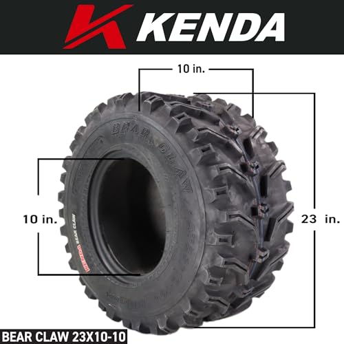 Kenda Bear Claw 23x10-10 Rear Off-Road Tire For ATV, UTV or SXS Vehicles - size: 23x10-10