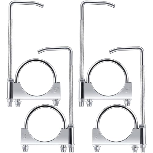 7.6cm(3인치) 범용 배기 클램프 행거 포함 2개 - size: 3 Inch