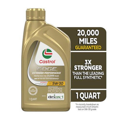 Castrol EDGE Extended Performance 5W-30 Adv Full Syn Motor Oil, 1Qt, 6 Pack - size: 1 quart (Pack of 6)