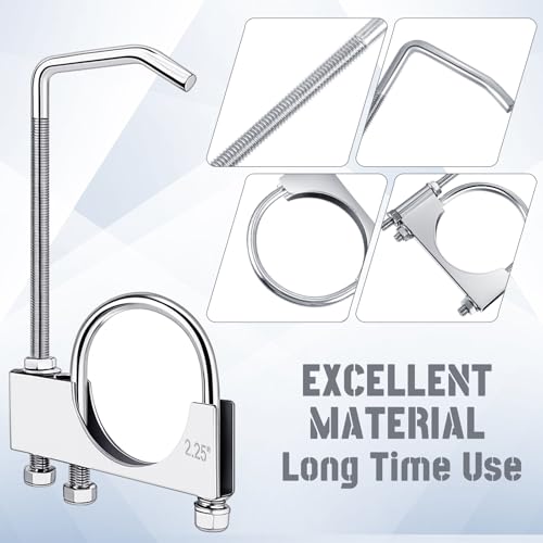 1 Pcs 2.25 Inch Universal Exhaust Clamp with Hanger - size: 2.25 Inch