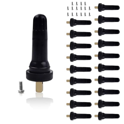 20Pcs TPMS 20008 Tire Valve Stem, Tire Pressure Sensor Rubber Valve Stems Kit for 0.453" Rim Holes, Snap-in Tire Pressure Sensor Valve Stem Compatible with Chevy Buick Cadillac