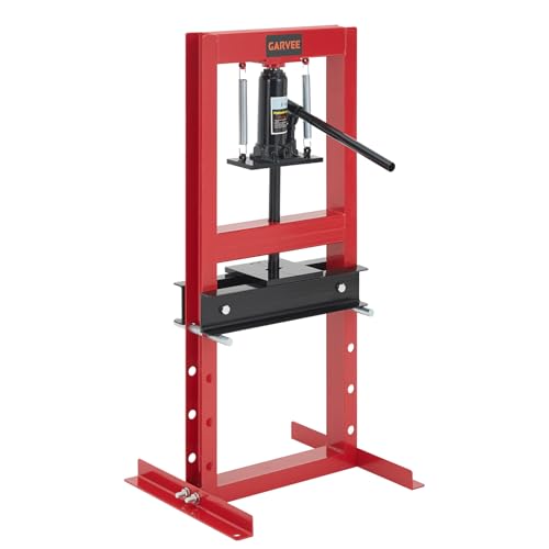 Garvee 6 Ton H-Frame Hydraulic Shop Press - color: Red, size: 6Ton