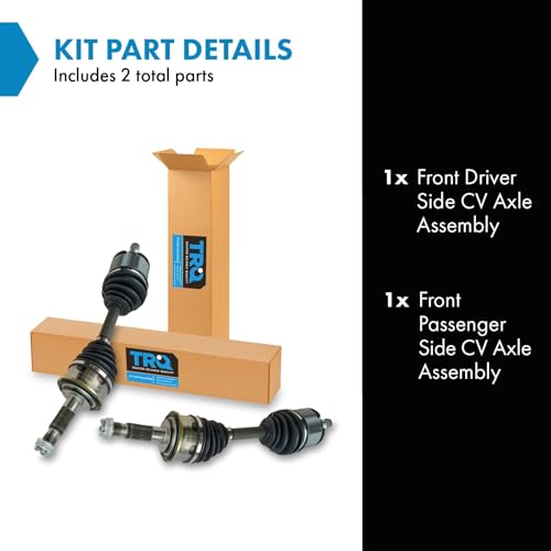 TRQ Front 2 Piece CV Axle Shaft Assembly Set - style: CSA82466