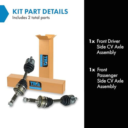 TRQ Front 2 Piece CV Axle Shaft Assembly Set - style: CSA82466