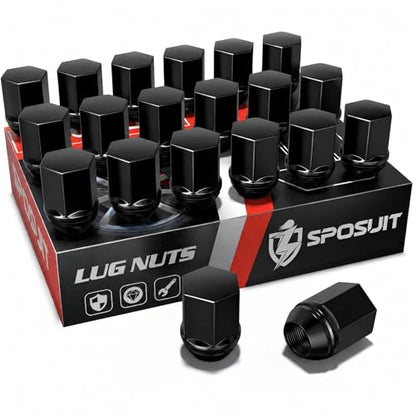 Sposuit 20 Pcs M14x1.5 OEM Lug Nuts, 22mm Hex - Replacement for Chevrolet - color: Black, size: M14x1.5, style: 20 Pcs OEM