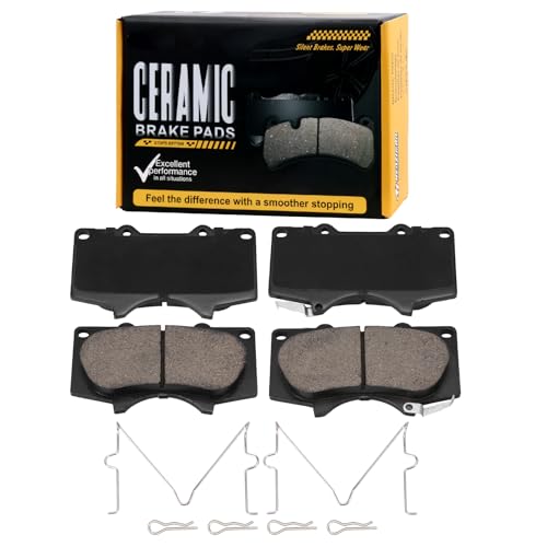 D976 Front Ceramic Brake Pads Fit For Toyota Tacoma 2005-2023,4Runner 2003-2023,FJ Cruiser 2007-2014,Sequoia 2001-2007,For Lexus GX460 2010-2023,GX470 2003-2009 - style: HZ976