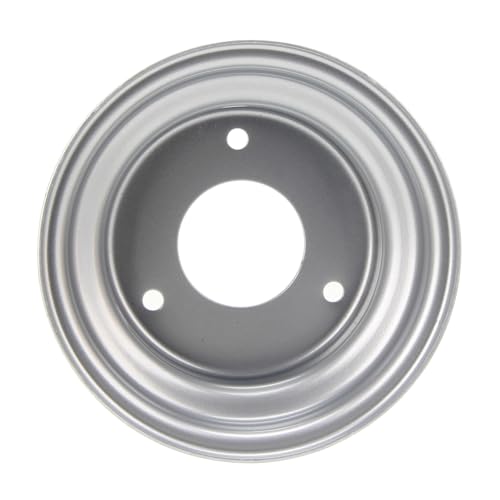 7" ATV Wheel, 7 inch GoKart Rim with 3 lugs Fits for 110-125cc ATV, Go-Kart, 3 Bolts Go Kart Wheel Rim for Quad 16x8-7 Tires (Silver) - color: Silver