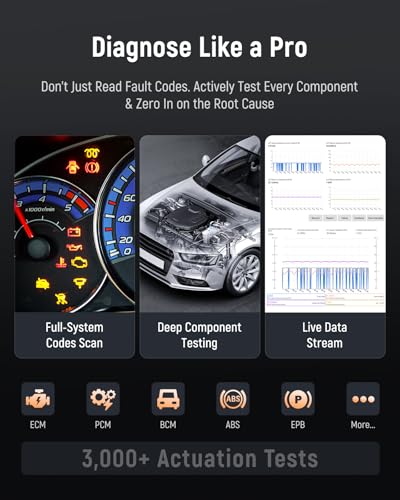 FOXWELL NT919BT All System Diagnostic Tool - Automotive Bidirectional Scan Tool, 3000+ Active Tests, 34 Maintenances, ECU Coding, CAN FD & DoIP, Lifetime Free Update, Car OBD2 Scanner for 140+ Brands