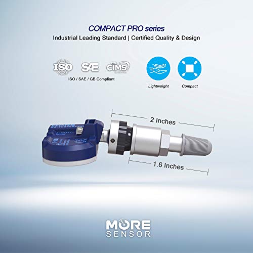 MORESENSOR Compact Series 315MHz TPMS Tire Pressure Sensor | Compatible with 1997-2000 Corvette | Clamp-in | KX-S028