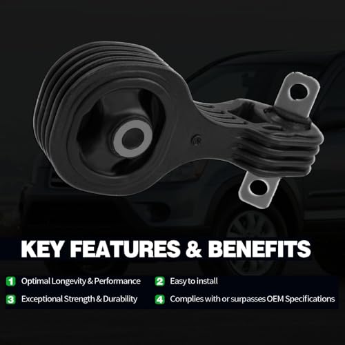 1PCS Engine Motor Mount Rear Lower and Transmission Torque Strut Mount Compatible with Honda Civic 2012-2015 L4 1.8L Automatic, Replaces A65048, 9748, EM7116, 50890-TR0-A81
