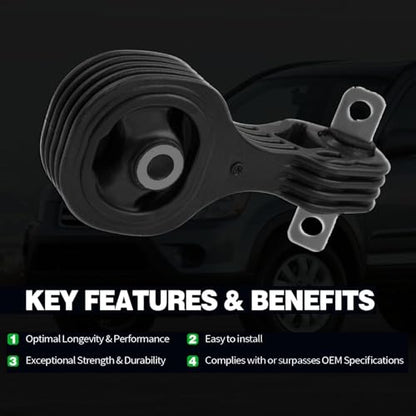 1PCS Engine Motor Mount Rear Lower and Transmission Torque Strut Mount Compatible with Honda Civic 2012-2015 L4 1.8L Automatic, Replaces A65048, 9748, EM7116, 50890-TR0-A81
