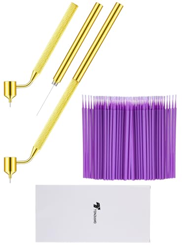 Tondiamo 100 Pack Touch up Paint Brushes 0.5mm Pen,Purple - color: Purple