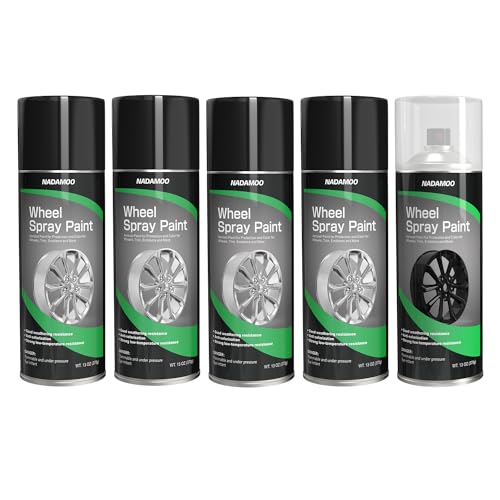 NADAMOO Aluminum Wheel Clear Protective Topcoat + Silver Wheel Spray Paint 2 Cans