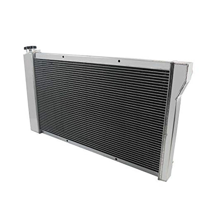 ECMRAD 3 Row Aluminum Radiator Compatible with Chevy K5 Blazer C10 C20 C30 1969-1972 1970 1971 5.0L 5.7L V8 350 307 Performance Engine Cooling