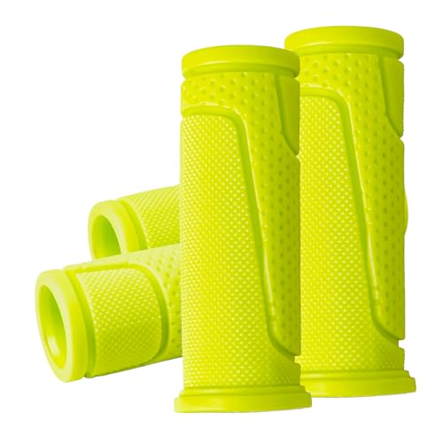 9-Color Kids Bike Handlebar Grips - Non-Slip TPR Bicycle Grips for Mini Bikes & Micro Scooters (22.2mm, 90mm) - color: Cyan