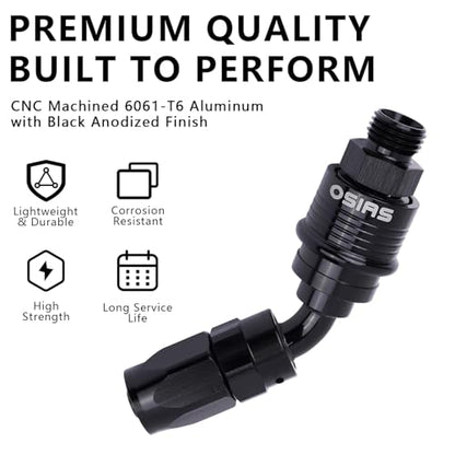 10AN 90 Degree Quick Release Fuel Hose Fitting, Snap Lock Swivel Hose End Adapter for High Flow Racing Fuel Systems