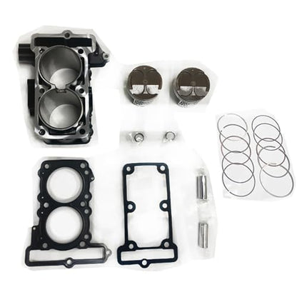 62mm 300cc Cylinder Piston Gasket Top End Rebuild Kit Replacement for Kawasaki NINJA 300 Versys-X 300 2013-2024 Motorcycle Engine Parts Replace# 11061-0790, 11004-0734