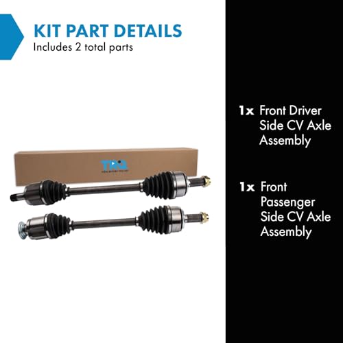 TRQ Front Driver and Passenger Side CV Axle Assembly Set 2 Piece - style: CSA32607