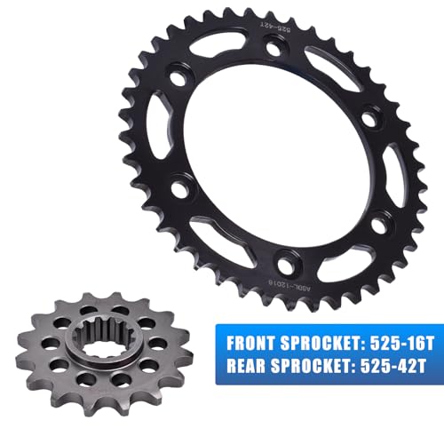Chain and Sprocket Kit Front 16T Rear 42T for Honda CBR600RR 2003-2023
