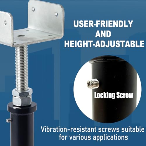 4 Pack U-Shaped Floor Jack - Adjustable Steel Beam Support for 4x2, 4x4, 4x6 Joists Heavy Duty Screw Jack with U-Head Telepost & House Jack.11-14.5 Inch Adjustment Range. - size: 11-15