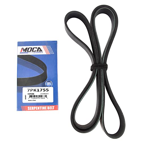 MOCA 7PK1755 EPDM Serpentine Belt 2004-2008 for Acura TSX 2.4L - size: 7PK1755