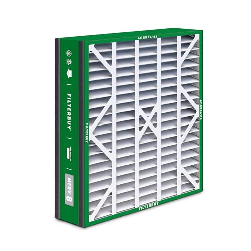 Filterbuy 20x20x5 Air Filter MERV 8 Dust & Allergy Defense (2-Pack) - style: 20x20x5 (Actual: 19.63 x 20.63 x 4.88)