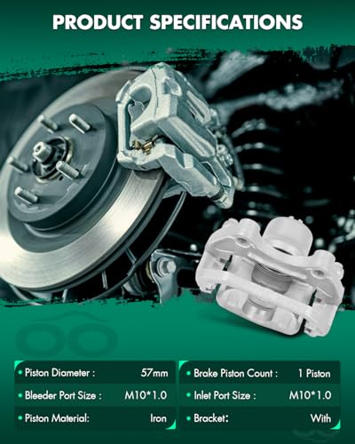 SCITOO Front Right Disc Brake Caliper With Bracket 19B2691 Silver - size: Front Passenger[19B2691]