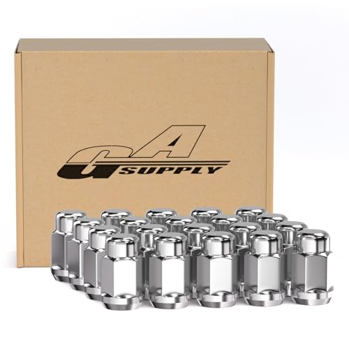 GAsupply 20pcs 12x1.5 Lug Nuts Chrome, 1.38" Tall 3/4" 19mm Hex Cone Seat - color: Silver, size: M12x1.5, style: 20 Pack