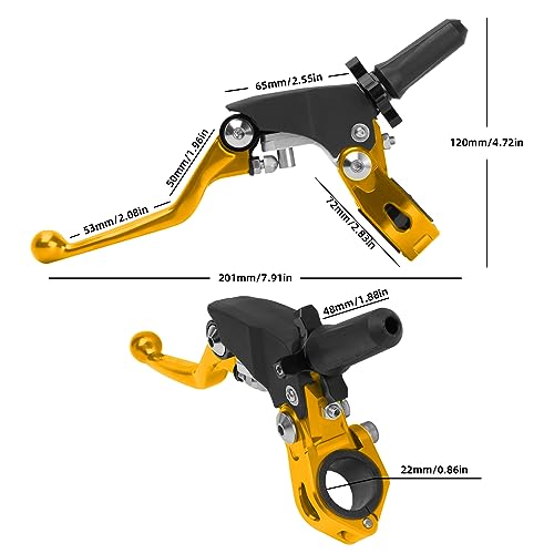 Motorcycle Foldable Clutch Handle Motorcycle Clutch Handle - color: Gold