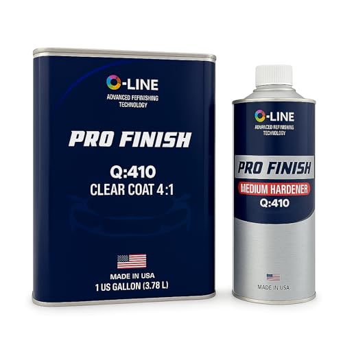2K Clear Coat Automotive Paint Kit, High Gloss Acrylic Clear Coat 4:1 Mix Ratio with Medium Hardener, 1 Gallon (3.78L) + 1 Quart, Professional Automotive ClearCoat for Cars, Durable Auto ClearCoat