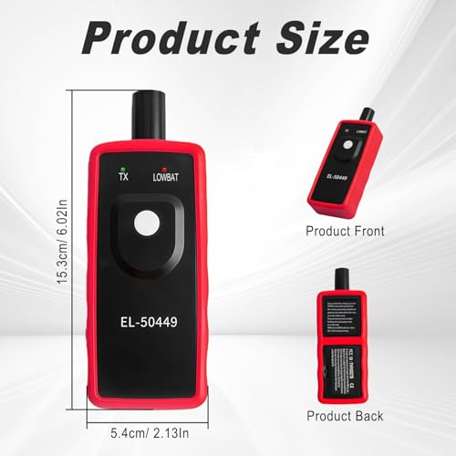 TPMS Relearn Tool, EL-50449 Tire Pressure Sensor TPMS Programming Tool, Red