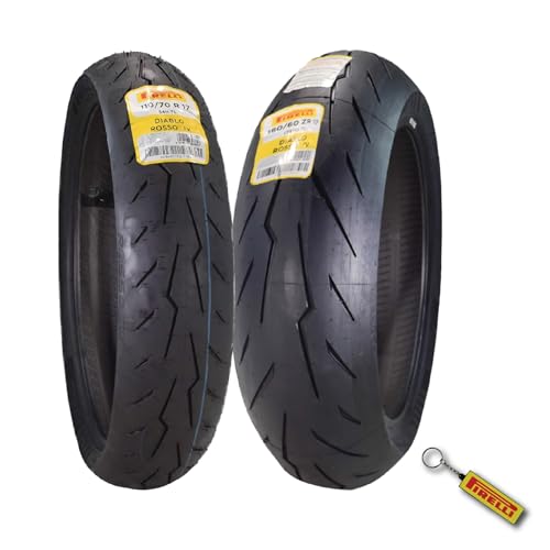 Pirelli Diablo Rosso IV Front & Rear Tire Set 110/70 ZR 17 & 180/60 ZR 17 - size: 110/70 ZR 17 54H; 180/60 ZR 17