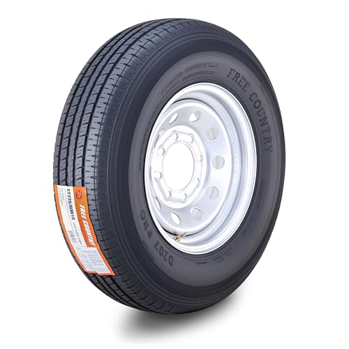 Free Country Trailer Tire Wheel ST235/80R16 10-Ply E 124N 8X6.5 Silver Mod - size: ST235/80R16