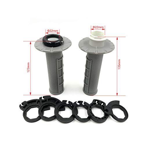 OTOM Lock-on Grips Handle Non Slip Handlebar with the snap-on cam to match more dirt bike models Fit for Honda CRF250R YZ125/250 YZ125X KX125/250 RM125/250 TC125/250/300 (Grey)