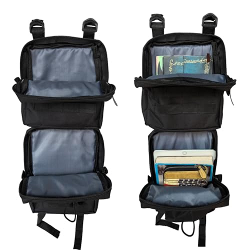 Larswon 2 Pack ATV Saddle Bags, Large Detachable Fender Bag ATV Gear Bags Water Resistent Motorcycle Storage Bag Compatible with Sportsman Scrambler TRX FourTrax Outlander Grizzly UTV Army Green - color: Army Green