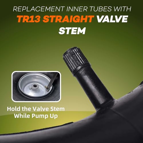 AR-PRO 4.80/4.00-8" Heavy Duty Replacement Inner Tube with TR-13 Straight Valve Stem (4-Pack) - for Wheelbarrows, Mowers, Hand Trucks and More - size: 4.80/4.00-8(TR-13) (Pack of 2)