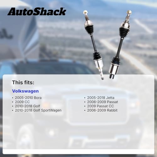AutoShack Front CV Axle Shaft Assembly, Driver Side, 1pc