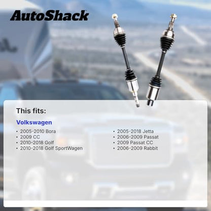 AutoShack Front CV Axle Shaft Assembly, Driver Side, 1pc