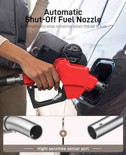 Automatic 1 inch Diesel Fuel Nozzle High Spout Car Fuel Filling Nozzle - color: 1pack Red, size: 1'' NPT without Swivel